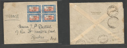 Frc - New Caledonia. 1937 (4 May) Wallis Et Futuna. GPO - Roulaix, France (7 July 37) Via Vila, New Hebrides (15 May) Ai - Other & Unclassified