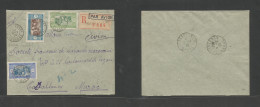 Frc - Senegal. 1925 (30 Nov) Poundiongna - Marruecos, French, Casablanca (4 Dec) Registered Air Multifkd Env At 2,55 Fr - Sonstige & Ohne Zuordnung