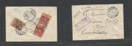 Georgia. 1920 (2 March) British Occupation. Batum - Istambul, Constantinople (17 March) Registered Reverse Multifkd Ovpt - Georgia