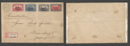 German States-Bayern. 1919 (10 Oct) Nuremberg Local Registered Multifkd High Values, Tied Cds + R-label. VF. - Other & Unclassified
