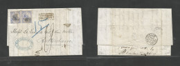 Gibraltar. 1874 (14 Aug) Gibraltar - Holanda, Rotterdam (22 Aug) Carta Con Texto Completo, Con Franqueo Comm Alegoria Ju - Gibraltar
