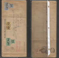 Bc - Antigua. 1924 (Jan 15). Barbuda. GPO - England, Norwood (9 Febr). Registered Multfr Envelope, Overprinted Issue, Ei - Other & Unclassified