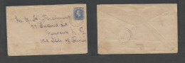 Bc - Cayman Is.. 1924 (Oct) Georgetown - USA, Newark, NJ. Via Island Of Pines, Cuba (Oct 31) Fkd Env At 2 1/2d Blue, Tie - Other & Unclassified