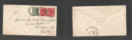 Bc - East Africa. 1907 (9 Nov) Nakuru - USA, Chicago, Ill. Multifkd Env At 15c Rate, Tied Cds. Via Mombasa Reverse Cds ( - Autres & Non Classés