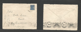 Bc - Falkland Islands. 1934 (23 Dec) South Georgia - Norway, Khasonas (15 March) Fkd Env 2 1/2d Blue, Tied Cds. Fine Sca - Other & Unclassified