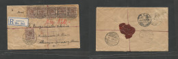 Bc - Gold Coast. 1925 (24 Oct) Somanyah - Germany, Kreiensen Via GPO. Registered Multifkd Env At 6d Rate, Cds + R-label - Altri & Non Classificati