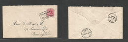 Bc - Grenada. 1910 (25 Jan) GPO "posted On Board" - UK, Birmingham (8 Feb) Via Barbados, Reverse Cachets. Single 1d Red - Otros & Sin Clasificación