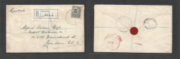 Bc - Kenya. 1922 (7 Oct) Tanganika, Mwanza - London, UK (13 Nov) Via Mombassa. Registered Single 50c. Giraffe Issue + Ti - Other & Unclassified