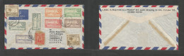 Bc - Maldives. 1958 (1 Jan) GPO - Denmark, Cph. Air Multifkd Env. Very Scarce Issue On Cover. - Autres & Non Classés