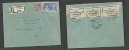 Bc - Malta. 1937 (19 May) Valetta - Germany, Leipzig (22 May) Registered Multifkd Envelope At 5 1/2d Rate Incl Coronatio - Autres & Non Classés