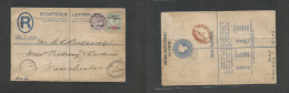 Bc - Niger Coast. 1893 (28 Dec) Oil Rivers. Calabar - UK, Manchester (29 Jan) Via Liverpool. Registered QV Ovptd 2d Blue - Other & Unclassified