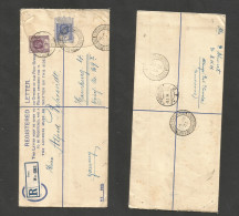 Bc - Nigeria. 1933 (18 Dec) Cameroons, Under British Mandate. Buea - Germany, Hamburg (9 Jan 34) Registered 3d Blue + Ad - Other & Unclassified