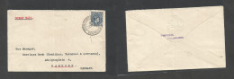 Bc - Nigeria. 1949 (14 Oct) Cameroons, British Mandate. Victoria - Germany, Hamburg. Ocean Mail. Fkd Env Single 3d Blue, - Other & Unclassified
