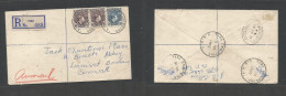 Bc - Nigeria. 1950 (9 March) Cameroons, UUKT. Tiko - Cornwall, Lanivet. Air Registered Multifkd Env At 15d Rate, Tied Sp - Otros & Sin Clasificación