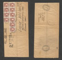 Bc - Nigeria. 1952 (3 Oct) Cameroons UUKT. Kumba - Scotland, Kilmarnock. Registered Airmail Massive Fkd Env, Tied Cds + - Other & Unclassified