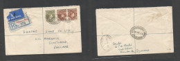 Bc - Nigeria. 1952 (27 Aug) Cameroons, UUKT, Kumba - Scotland, Kilmarnock. Registered Air Multifkd Envelope, Tied Oval D - Andere & Zonder Classificatie