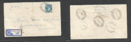 Bc - Nigeria. 1953 (28 March) Cameroons UUKT. Manife Ossidinje - Scotland, Kilmarnock. Air Registered Single 1sh 3d Stam - Other & Unclassified