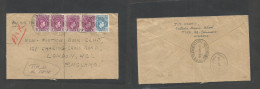 Bc - Nigeria. 1953 (12 May). Cameroons, UUKT. Tiko - England, London. Via Lagos. Registered Air Multfr. Envelope At 1sh - Otros & Sin Clasificación