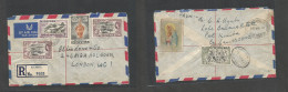 Bc - Nigeria. 1956 (21 Jan) Cameroons, UUKT, Kumba - London, England Via Lagos. Registered Air Multifkd Front And Revers - Otros & Sin Clasificación