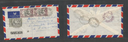 Bc - Nigeria. 1956 (17 Nov) Cameroons, UUKT. Bamenda - UNO, USA (28 Nov) Registered Air Multifkd Envelope With 2sh 1d Ra - Sonstige & Ohne Zuordnung