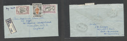 Bc - Nigeria. 1959 (7 Sept) Cameroons, UUKT. Bamenda - London, England. Air Registered Multifkd Env At 1sh 9d Rate, Tied - Other & Unclassified