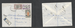 Bc - Nigeria. 1959 (4 Dec) Cameroons, UUKT. Buea - Manchester, UK. Registered Air Multifkd Env A 1sh 9d Rate, Tied Oval - Autres & Non Classés