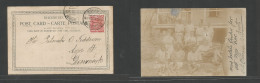 Bc - Rhodesia. 1908 (21 Dec) BSAC. Torbe Salisbury - Denmark, Lejre. Photo Ppc, Fkd 1d Red, Tied Cds. - Other & Unclassified