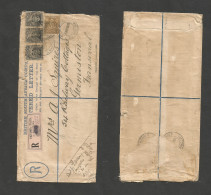 Bc - Rhodesia. 1919 (16 May) BSAC. SR. Victoria Falls - Tranvaal. Registered Multifkd Stat Envelope Incl 2d Black Admira - Other & Unclassified