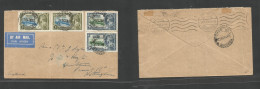 Bc - Rhodesia. 1935 (12 Oct). NR. Mwinilunga - England, Nottingham. Air Multfr. Envelope. Silver Jubilee Issue, At 6d Ra - Other & Unclassified
