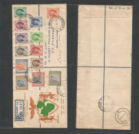 Bc - Rhodesia. 1954 (1 July) NJR, Salisbury - Switzerland, Emlembe (6 July) Registered Multifkd Env Incl 5sh High Values - Other & Unclassified