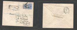 Bc - Sierra Leone. 1922 (29 July) Freetown - England, Hudderfield Via Plymouth (10 July) Registered 2 1/2d Blue Stat Env - Altri & Non Classificati