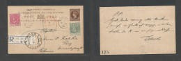 Bc - St. Christopher Kitts & Nevis. 1912 (Nov 11) St. Kitts - Czechoslovakia, Prague (4 Dec) St. Christopher 1 1/2d Brow - Otros & Sin Clasificación