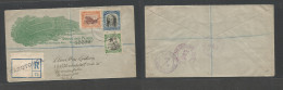 Bc - Tonga. 1921 (24 March) Rarotonga - USA, Minesota, Minneapolis. Color Illustrated Reply Business Multifkd Env, Cds + - Sonstige & Ohne Zuordnung