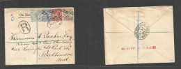 Bc - Turks & Caicos. 1894 (27 Dec) Turk Isl. GPO - USA, Baltimore, Md (12 Jan) Via NY. Registered Multifkd Envelope QV A - Other & Unclassified