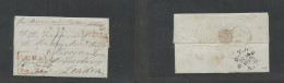 India. 1845 (5 July) Sean SERAT - London, UK (8 Sept) EL With Text Depart Red Box Town With Ship Charges + Oval India + - Other & Unclassified