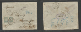 Iraq. 1908 (5 Aug) Turkish PO, Baghdad - Argentina, Buenos Aires (3 Sept 08, Inverted Date!) Via Istambul. Registered Mu - Iraq