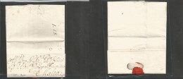 Italy - Prephilately. 1780 (1 Febr) Rome - Malta. EL With Text Stline Sepia "ROMA" + Reverse Nms Char 1,1$. Fine. - Unclassified