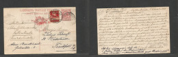 Italy - Stationery. 1918 (8 Nov) MAIL Through The Lines. WWI Vallerotondo - Basel, Switzerland, Over To Frankfurt. 10c R - Unclassified