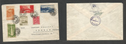 Japan. 1939 (8 Febr) Yokohama, Nippon - Germany, Bremen. Multifkd Comm Issue Env Tied Cds + Comercial Nordentscher Lloyd - Other & Unclassified