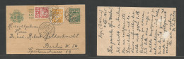 Latvia. 1925 (10 Aug) Melluzi - Germany, Berlin. 4s Green Stat Censor + 2 Adtls. Fine Used. - Latvia