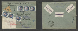 Lithuania. 1932 (26 Sept) Klapeida - Drez (8 Oct) Memel Address. Registered Reimbowsemet Multifkd Env + R-cachet + Label - Litauen