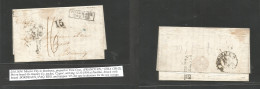 Mexico - Stampless. 1834 (25 June) DF - France, Bordeaux (12 Oct) Via Mexican Mail "Franco En Veracruz" French "Bordeaux - México