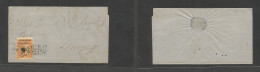 Mexico. 1865 (22 Sept) Mapimi - Durango. E Fkd 2rs Eagle Distr Name + 23-1805 + 93-1865 Sub (E. 100 Sent) Tied Franquead - Mexique