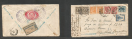 Mexico - Xx. 1939 (Aug) Nogales, Veracruz - Argentina, Buenos Aires. Registered Multifkd Envelope. Esperanto Cachet Reve - Mexique