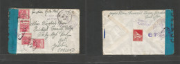 Military Mail. 1944 (16 June) Algeria - France - WWII, Poste Navale French Africa - England, Yorkshire, Hull. Multifkd C - Poste Militaire (PM)