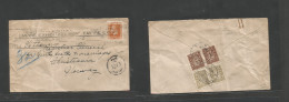 New Zealand. 1923 (11 May) Auckland - Norway, Christiania (28 June) 1 1/2d Fkd Envelope, Slogan Rolling Cachet, Taxed + - Other & Unclassified