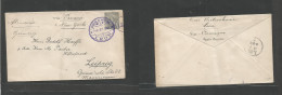 Nicaragua. 1894 (20 Dic) Leon - Germany, Leipzig (15 Jan 95) 10c Lilac / Cream Stationary Envelope, Cancelled Cds. Via P - Nicaragua