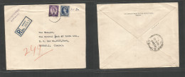 Oman. 1958 (Febr) Muscat - Bomaby, India (17 Febr) Registered Air Multifkd Env At 1 Rupee 20 Omp Rate, Cds + R-label. Fi - Oman