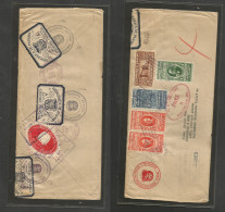 Panama. 1934 (Aug 20) GPO - USA, Baltimore, Md (28 Aug) Registered Po Official Multifkd Env, Bodas De Plata Issue, Rever - Panama