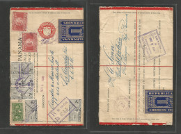 Panama. 1939 (1 Nov) El Volcan - USA, LA, CA Via Brownsville, Texas (4 Nov) Registered Multifkd 10c Red Stat Env + CIERR - Panamá